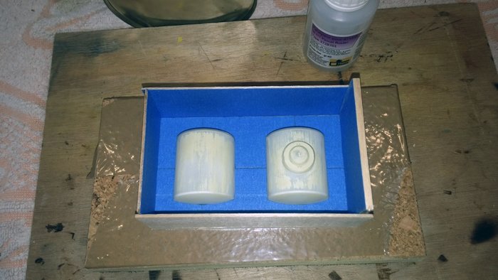 Confection en balsa 3mm du caisson du moule