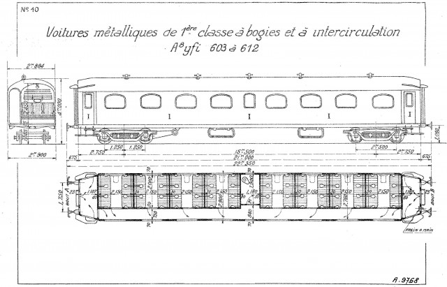 10 voitures type A8yfi 603 à 612