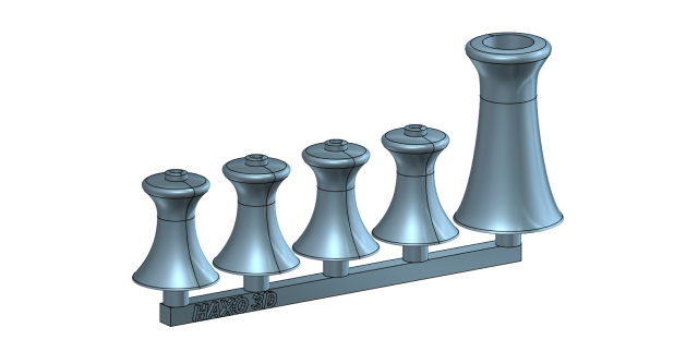vue 3d du cabestan et des ses poupées