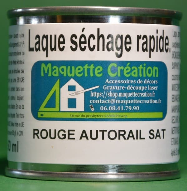 Pot 50ml peinture Acrylique Rouge autorail 605