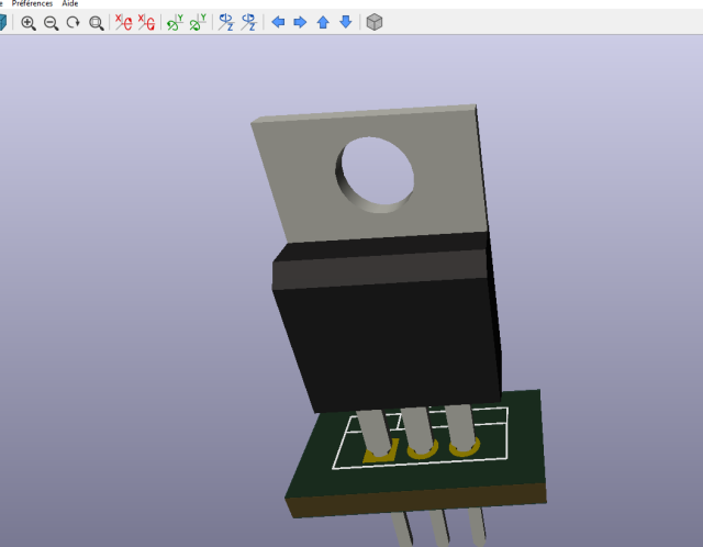 Visualisation du boitier TO 220